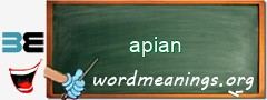 WordMeaning blackboard for apian